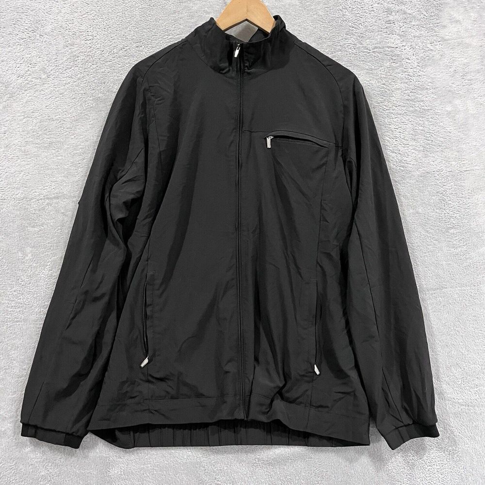 Adidas‎ AdiPure Golf Jacket Mens Medium Full Zip Black